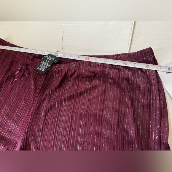 NWT R&M RICHARDS Plus Size 22W Wine Metallic 3pc Fly Away Jacket Pant Suit - Picture 9 of 11